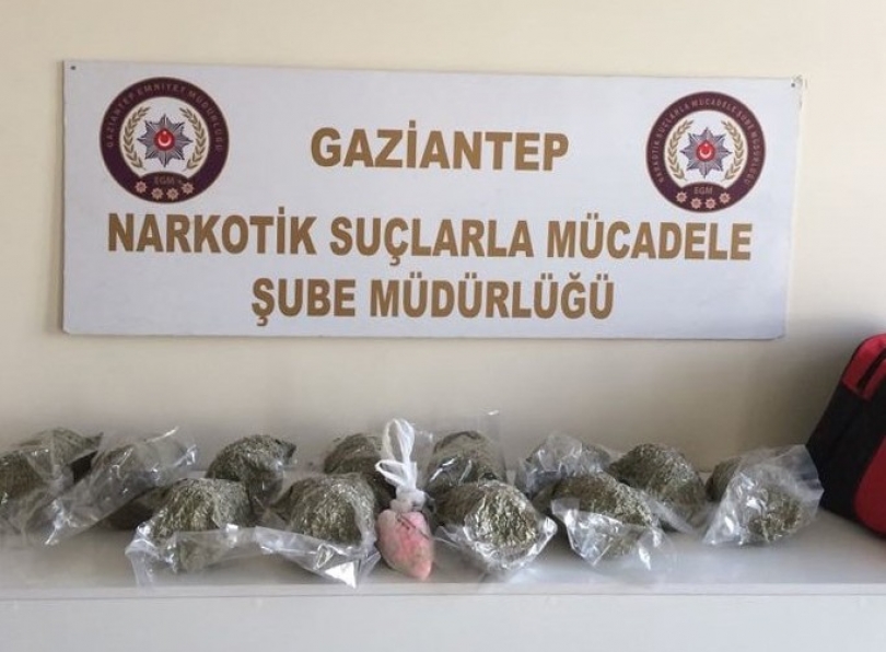 Gaziantep’te 6 kilo 250 gram bonzai ele geçirildi