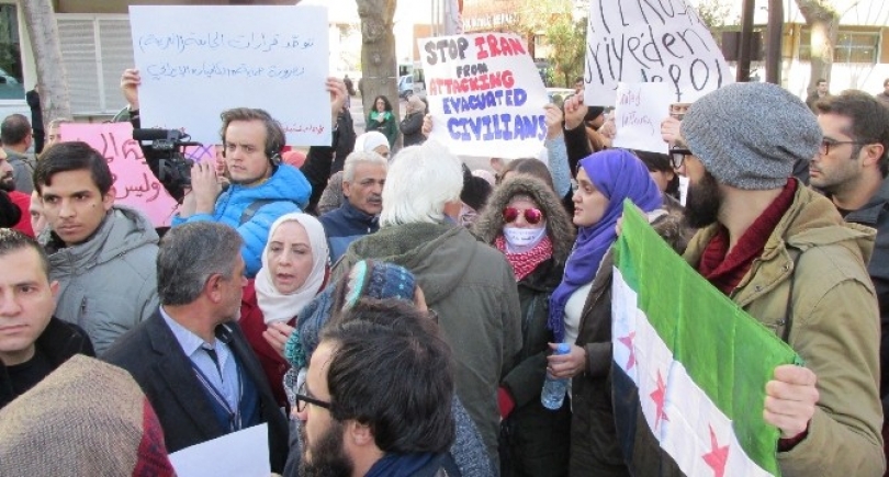 Halep protestosunda gerginlik