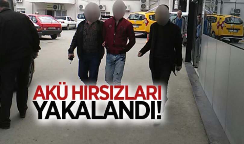 Akü Hırsızları Yakalandı