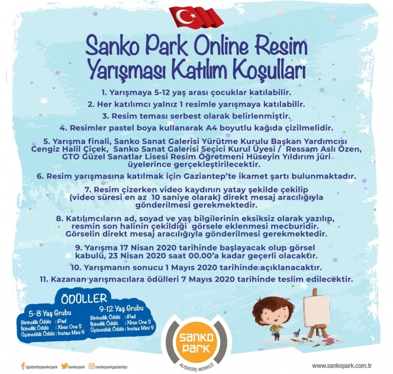 SANKO Park 23 nisan online resim yarışması