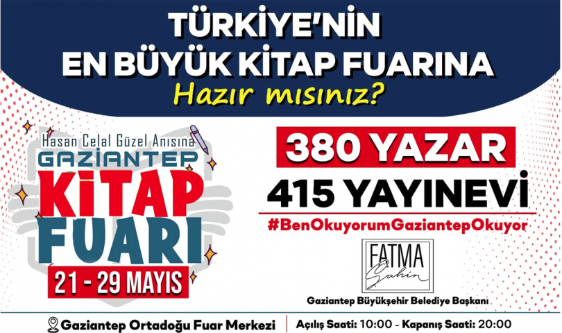 Gaziantep Kitap Fuarı için geri sayım başladı!