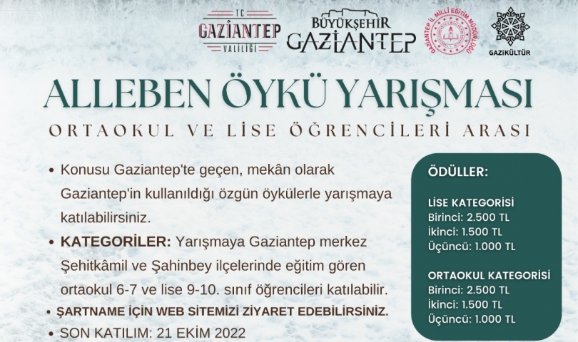 Alleben Öykü Yarışması için başvurular başladı