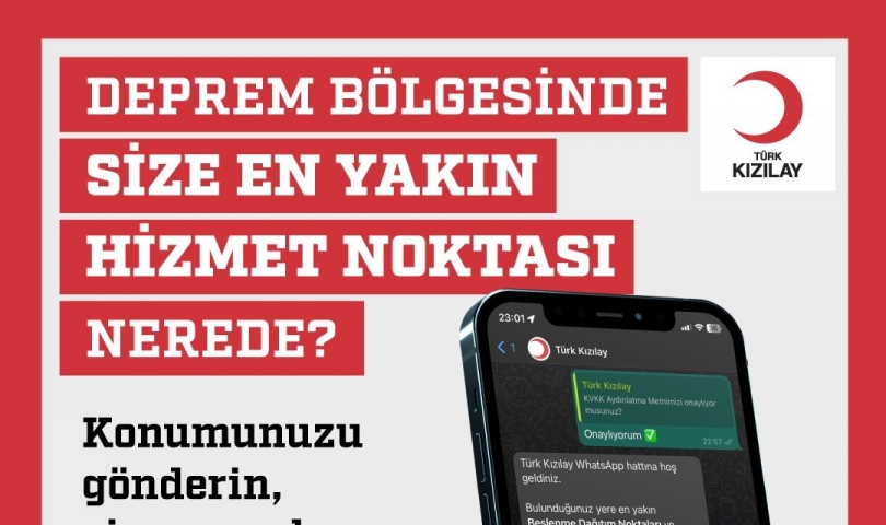 Kızılay’dan “Deprem Bölgesinde En Yakın Kızılay Hizmet Noktası Nerede” Uygulaması