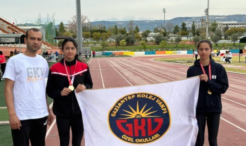 Gaziantep Kolej Vakfı’na atletizmde çifte birincilik