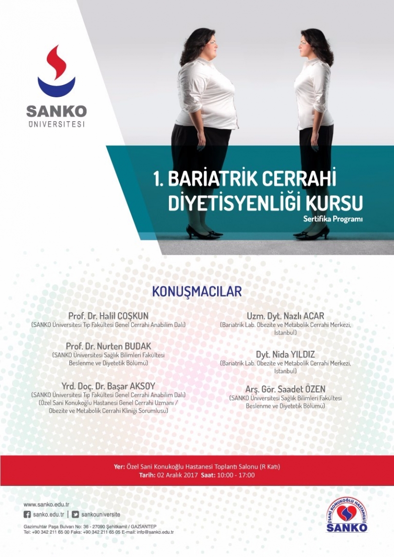 SANKO Üniversitesi’nde Bariatrik Cerrahi Diyetisyenliği Kursu