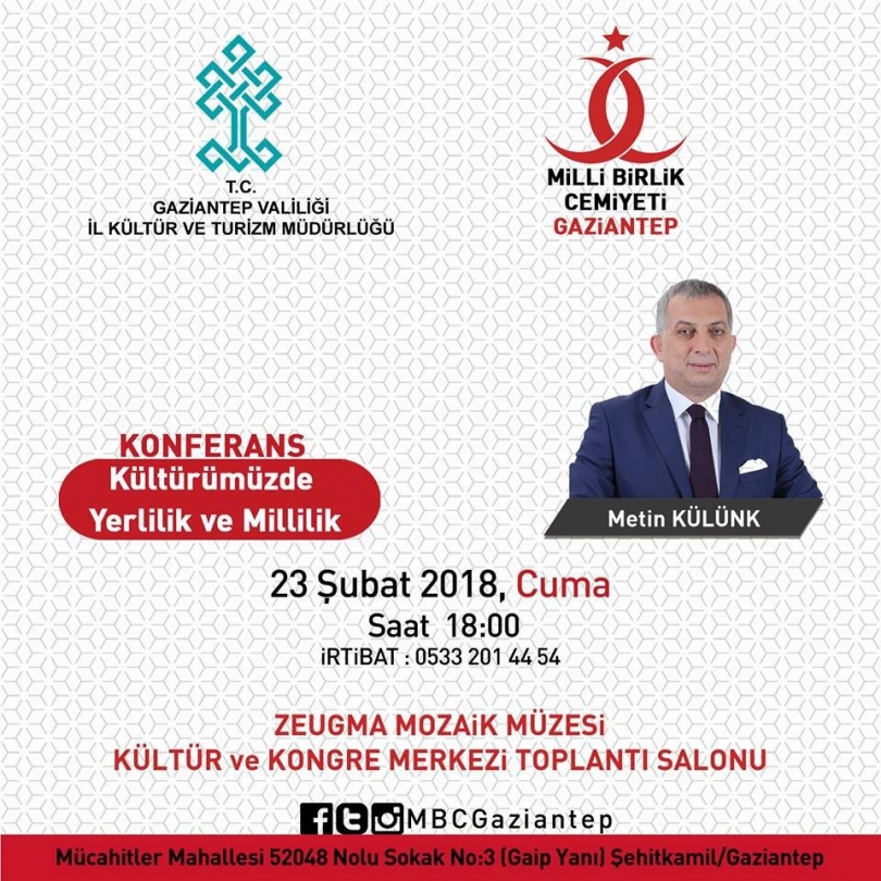 Kültürümüzde Yerlilik ve Millilik Konferansı