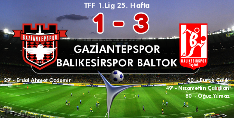 Gaziantepspor 1 - Balıkesirspor 3