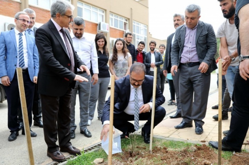 GAÜN’de Afrin Şehitleri İçin Gül Dikildi