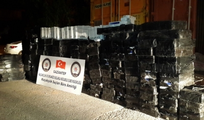 Gaziantep’te 20 bin 100 paket kaçak sigara ele geçirildi