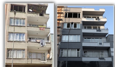 Büyükşehir, İnönü Caddesi'nde bina cephelerini yeniliyor