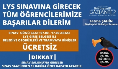 Sınav günü öğrencilere ulaşım ücretsiz