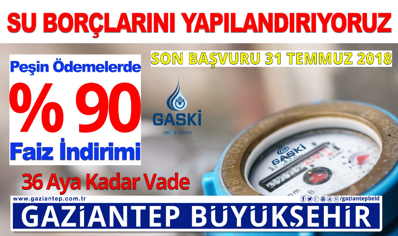 GASKİ Su Borçlarını Yapılandırılıyor