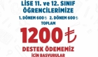 11 ve 12’inci sınıf öğrencilerine yıllık 1200 tl destek başvurusunun tarihi uzatıldı