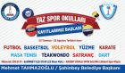 Şahinbey’de Yaz Spor Okulu Kayıtları Başlıyor