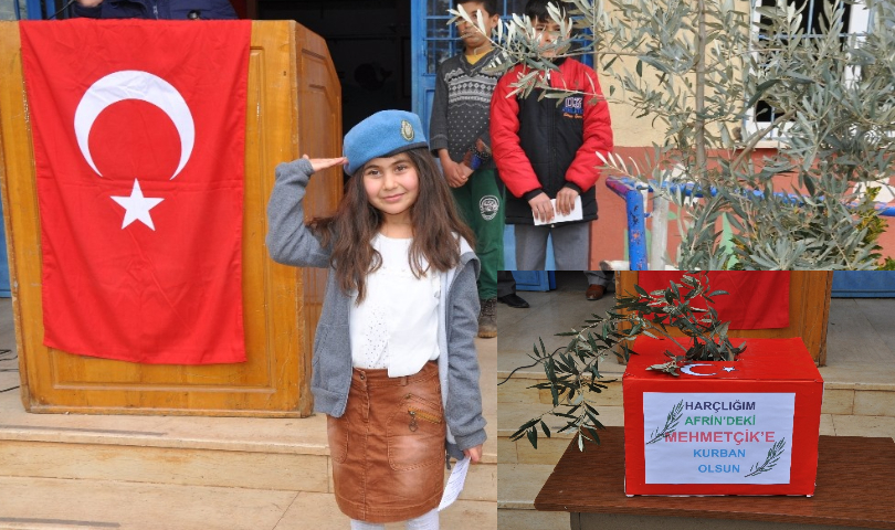 Gaziantep’te 523 öğrenci okul harçlıklarını Afrin’e gönderdi